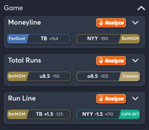 Rays vs Yankees- Best Bets