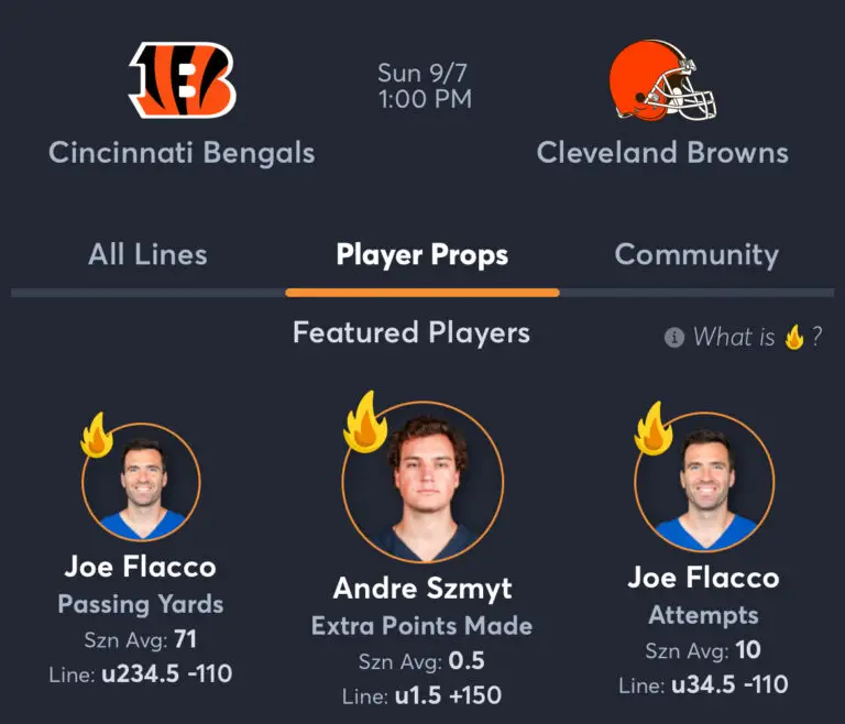 Bengals vs Browns Player Props