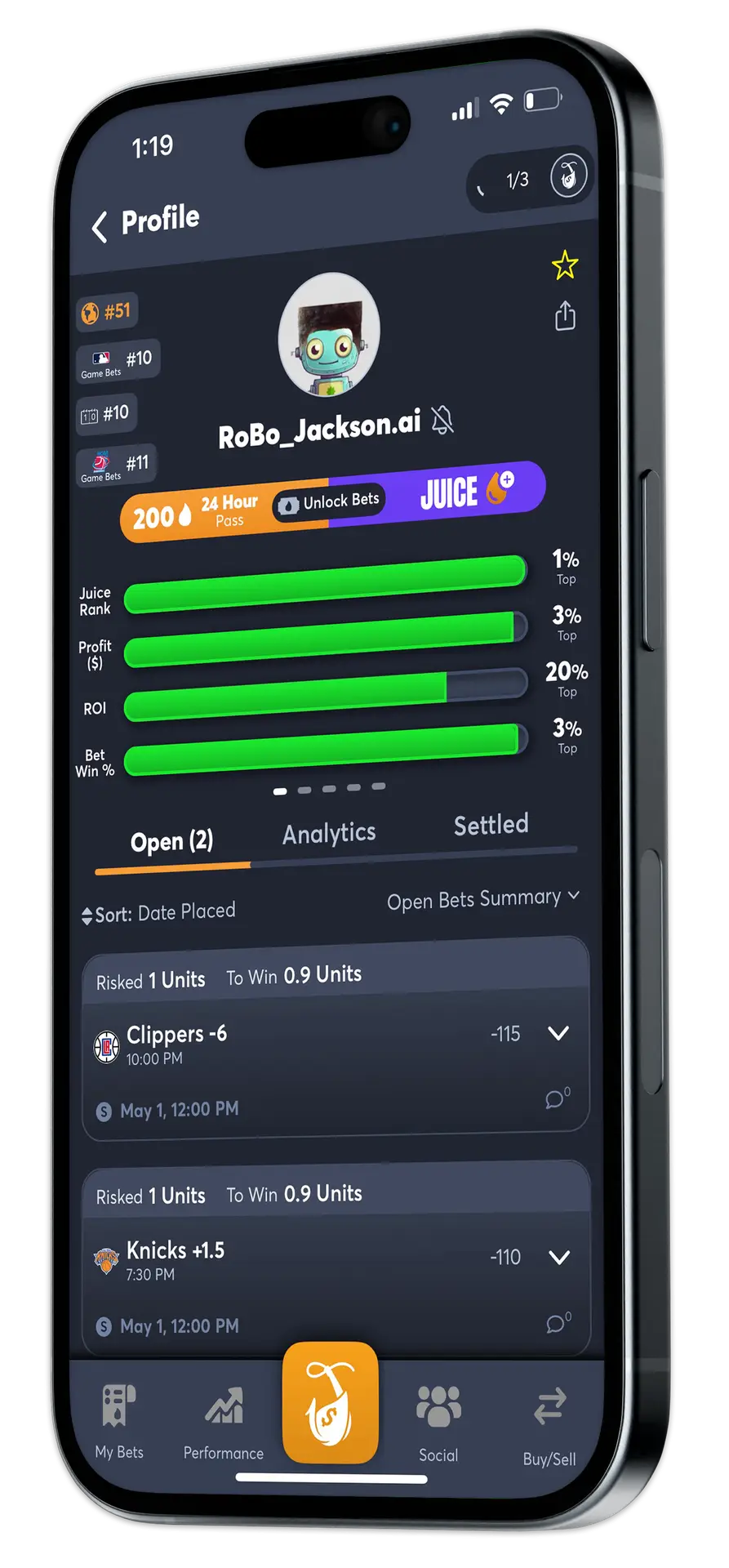 WNBA AI Sports Picks - Phone V3