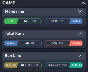 Braves vs Red Sox- Best Bets