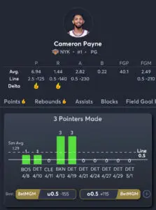 Knicks vs Celtics - Player Prop 2