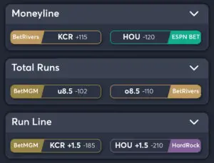 Royals vs Astros - Best Odds