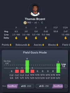Pacers vs Thunder - Player Prop 3