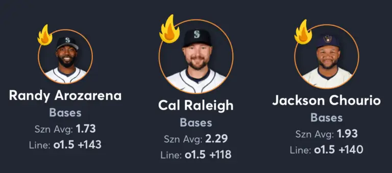 Brewers vs Mariners- Player Prop List