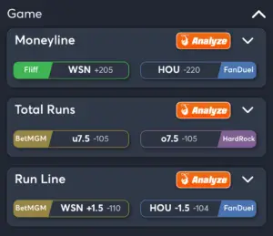 Nationals vs Astros- Best Bets