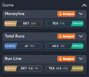 Tigers vs Rangers- Best Bets