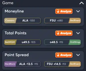 Alabama vs Florida State Pick