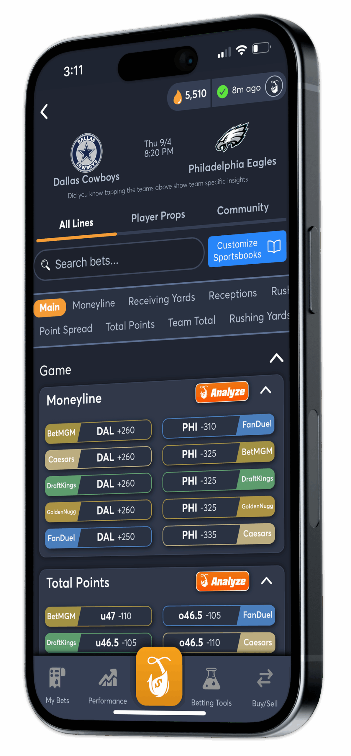 NFL best Odds - iPhone 15 Mockups Set Black v02 - Juice Reel (2)
