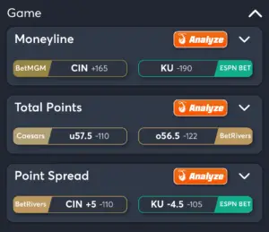 Cincinnati vs Kansas- Best Bets