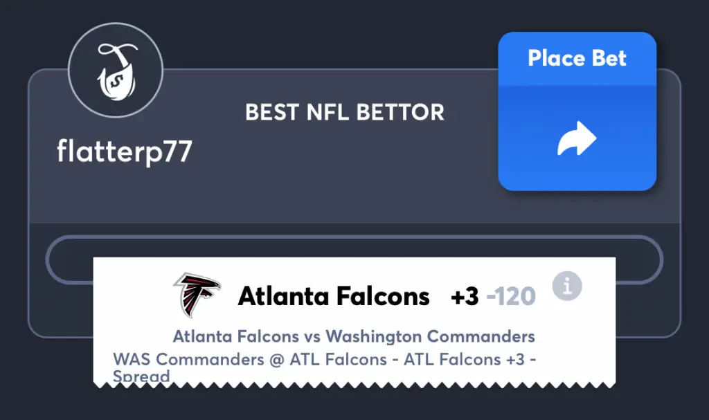 Commanders vs Falcons- Best NFL Bettor