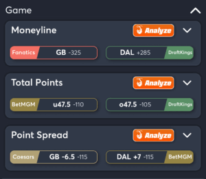 Packers vs Cowboys- Best Bets
