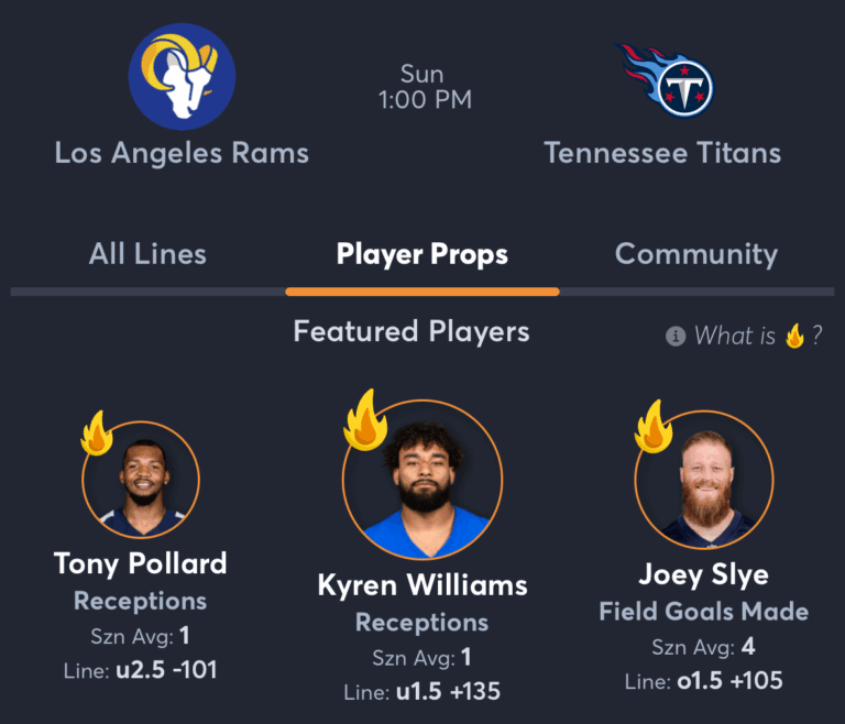 Rams vs Titans- Player Prop Picks