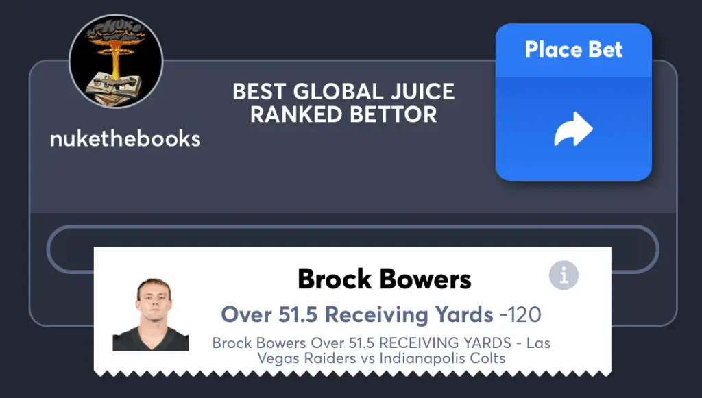 Raiders vs Colts- Player Prop Predictions