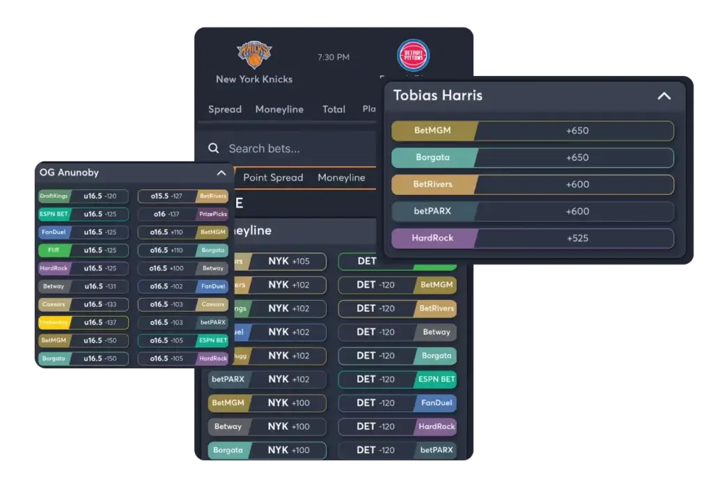 Sports betting tracker